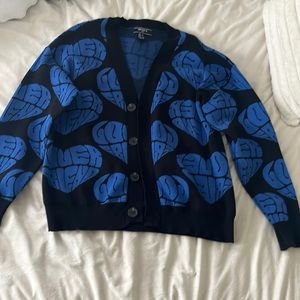 Blue and black cardigan